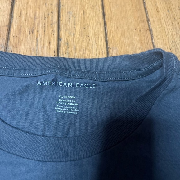 American Eagle Around The World Graphic T-Shirt Men’s Size X-Large Gray - Picture 4 of 6